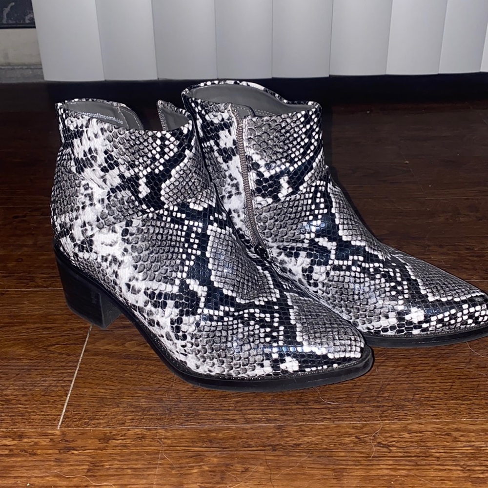 White & Black Booties